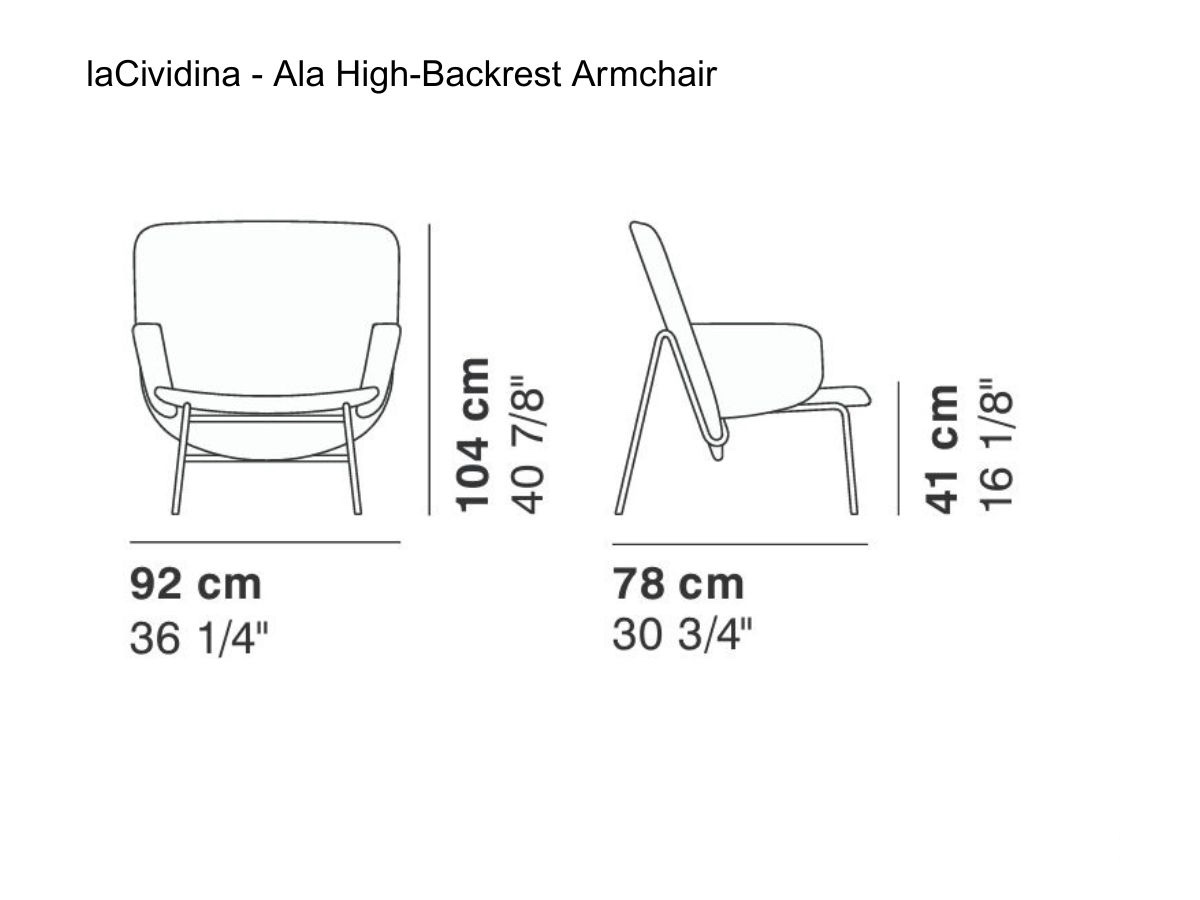 laCividina Ala High Backrest Armchair