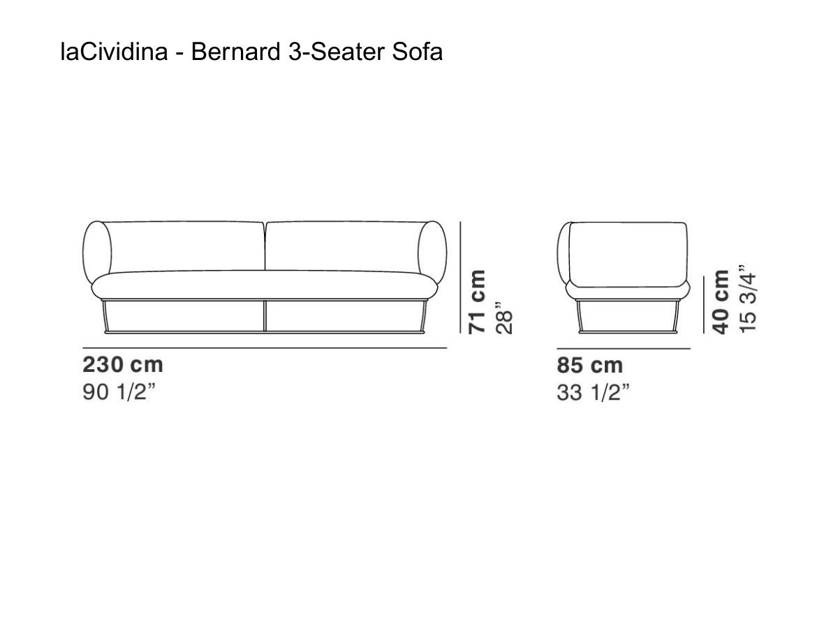 laCividina Bernard 3 Seater Sofa