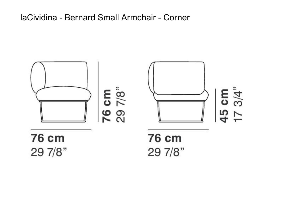 laCividina Bernard Small Armchair Corner