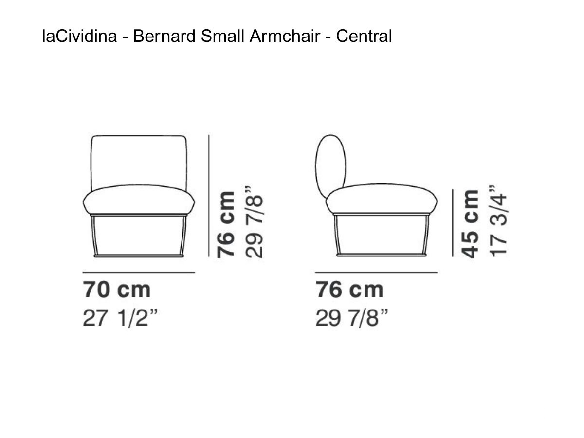 laCividina Bernard Small Armchair Central