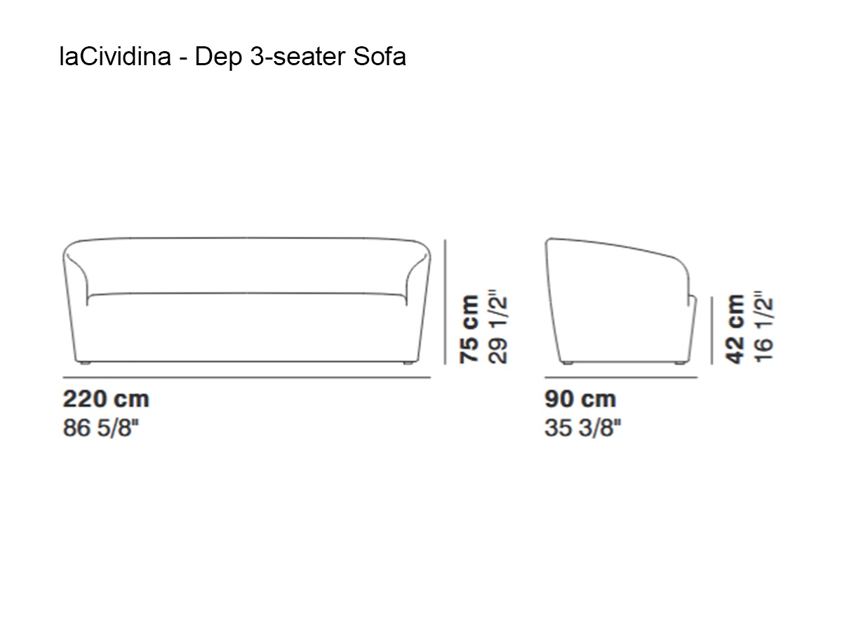 laCividina Dep 3 Seater Sofa