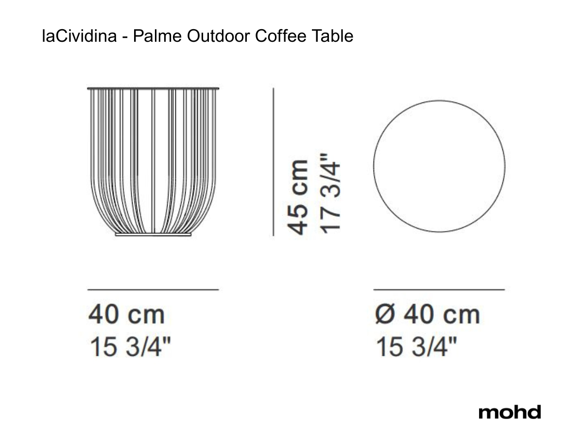 laCividina Palme Outdoor Coffee Table