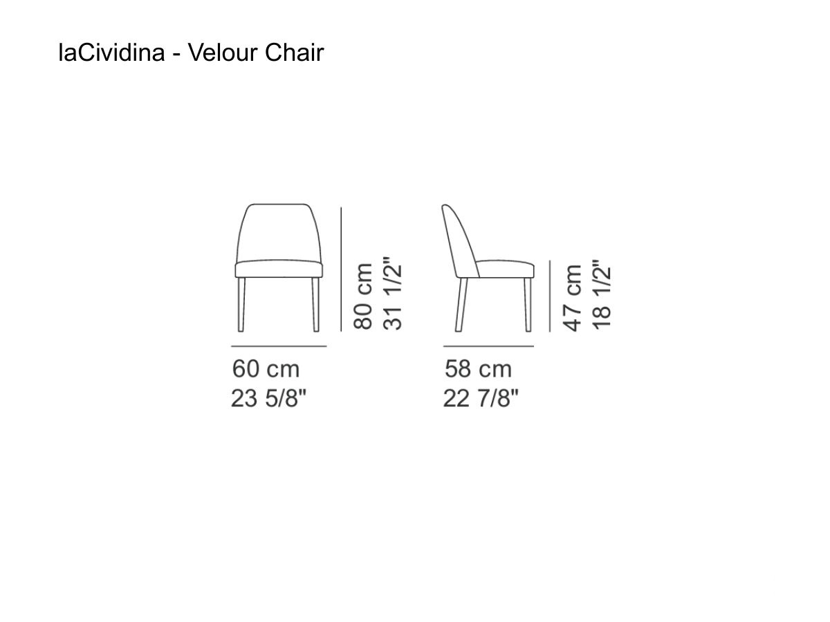 laCividina Velour Chair