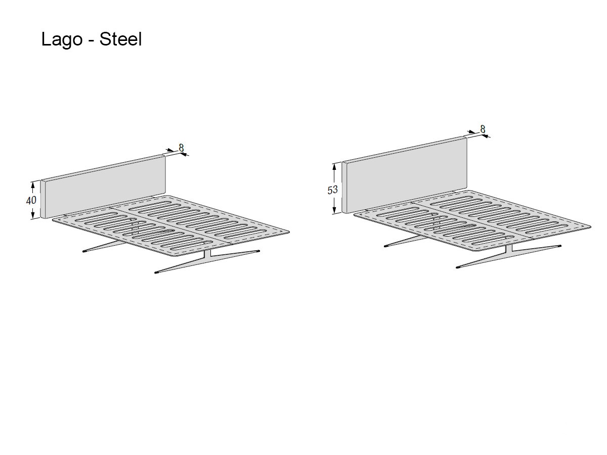 Lago Bed Steel One Seater