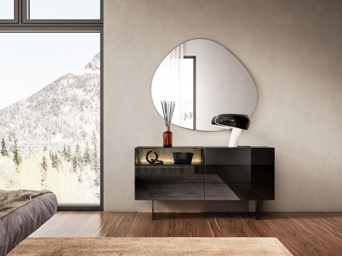 Lago 36e8 Dresser 190402 Polished Glass Graphite