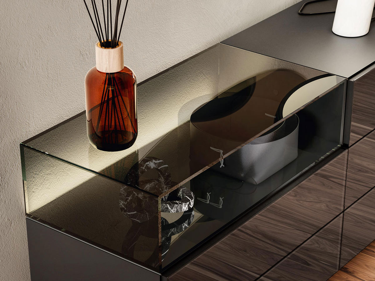 Lago 36e8 Dresser 190402 Polished Glass Graphite