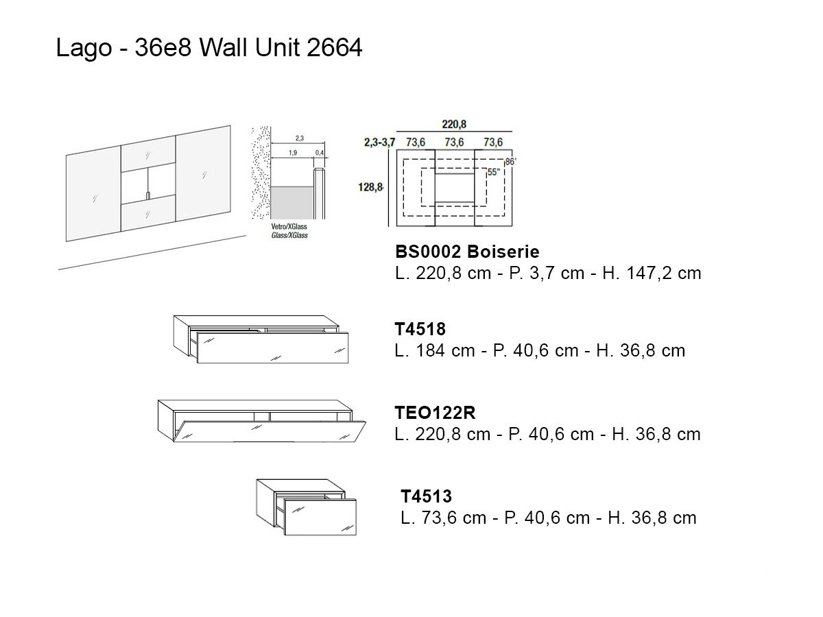Lago 36e8 Wall Unit 2664