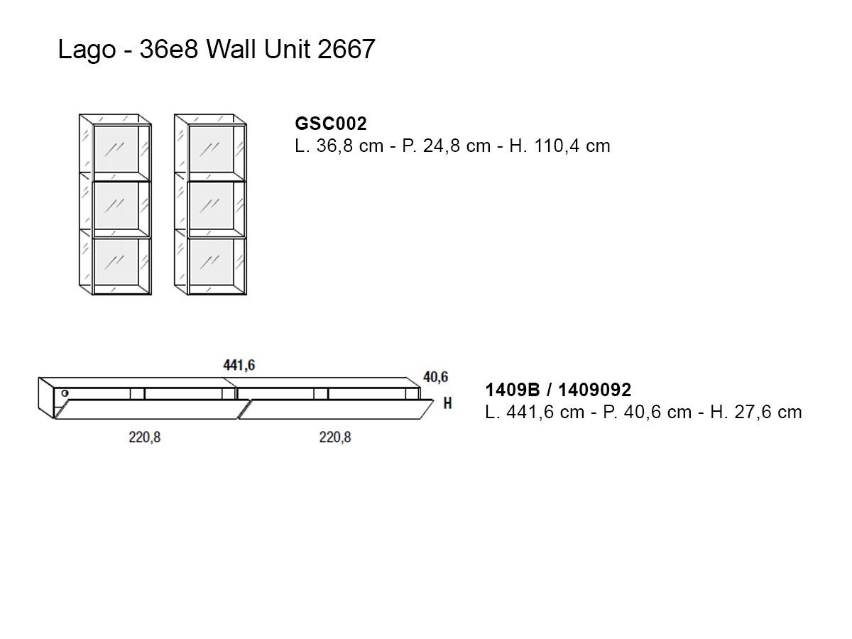 Lago 36e8 Wall Unit 2667