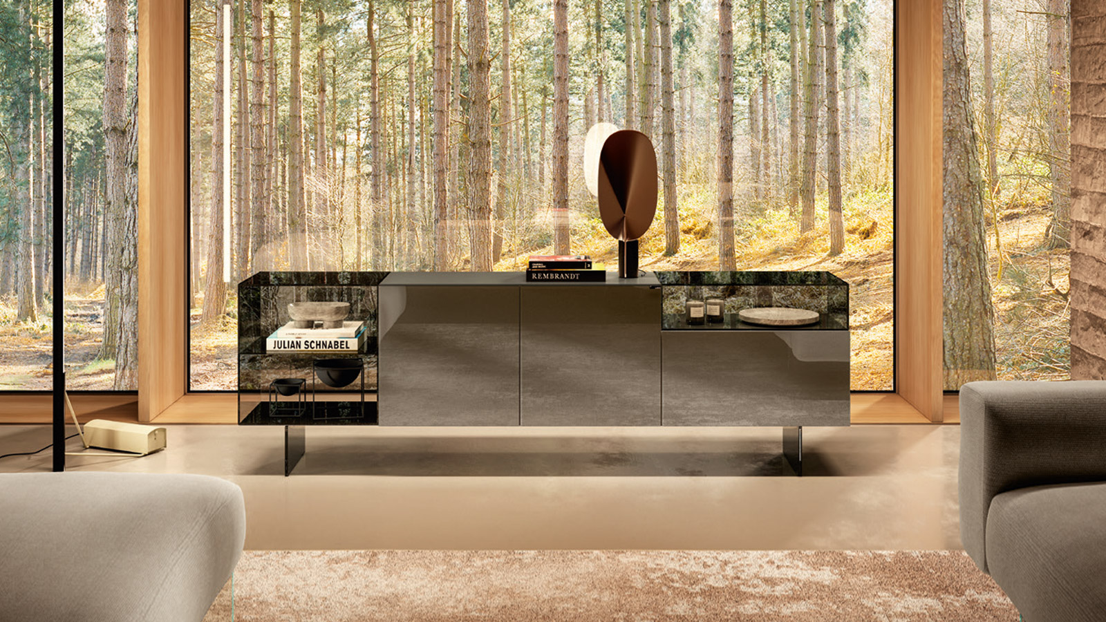 Lago 36e8 Glass Sideboard Collection