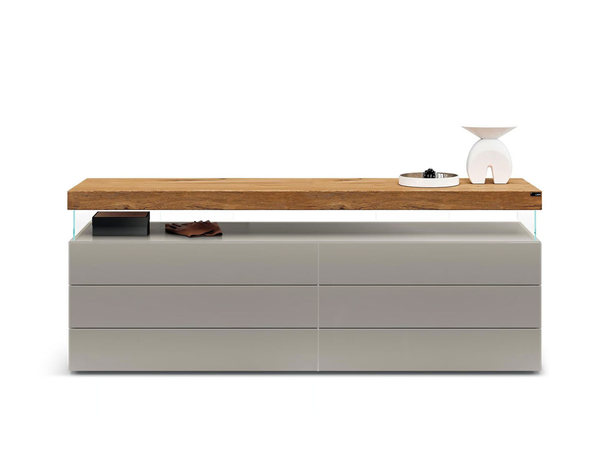 Lago Air Dresser 2140006 Polished Glass Dove Grey