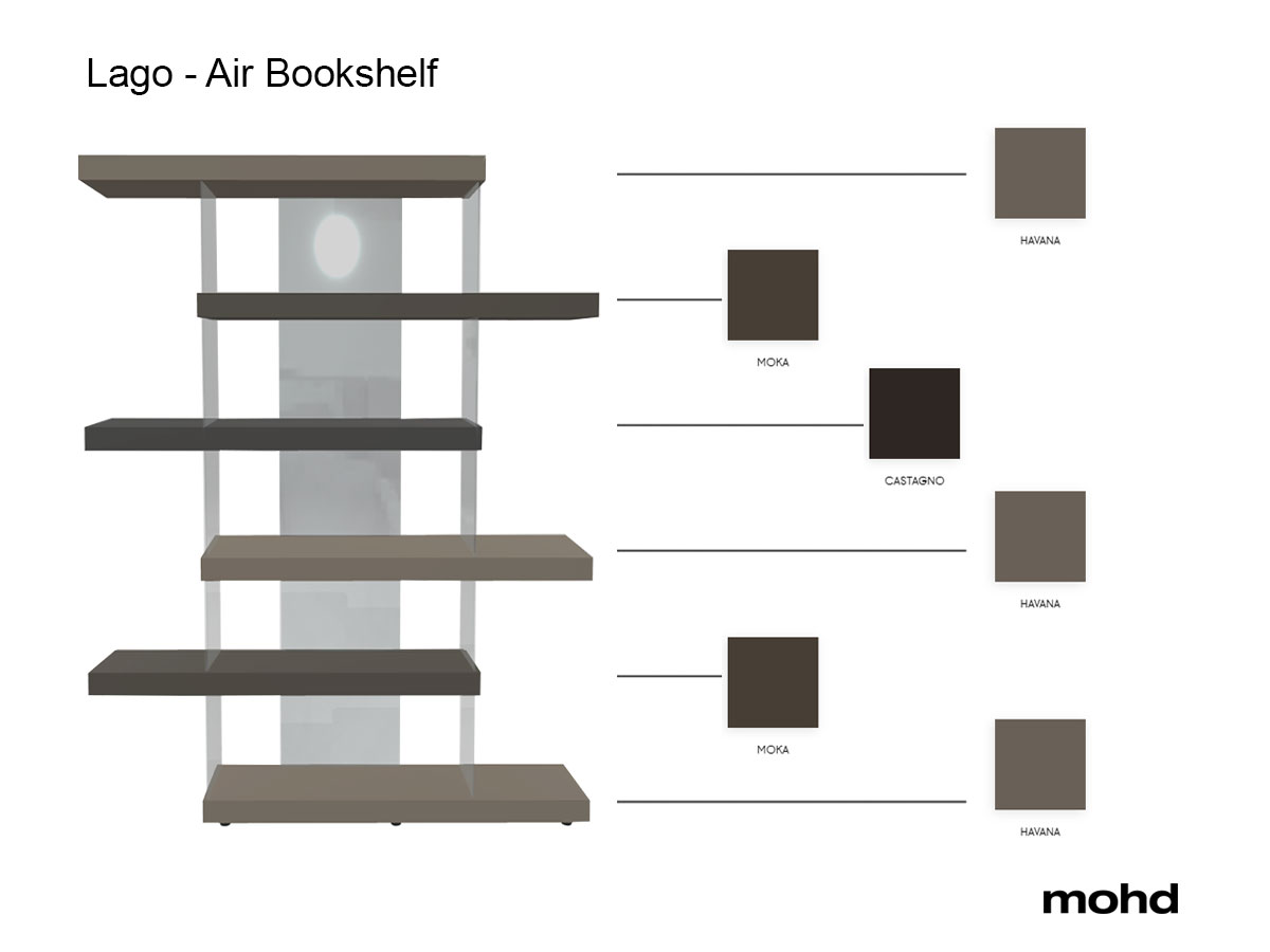 Lago Air 318 Bookshelf Havanamokacastagna