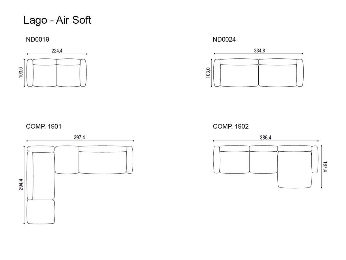Lago Air Soft Sofa Collection