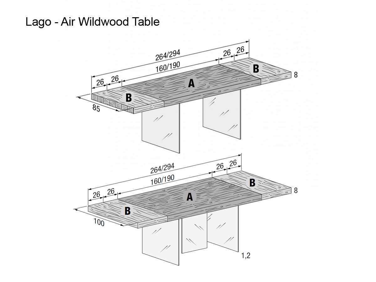 Lago Air Extendable Table Wildwood