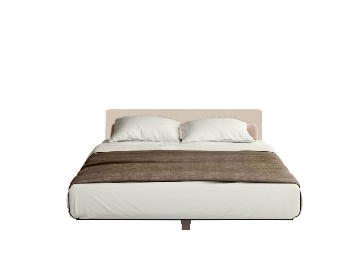 Lago Fluttua Bed Wall Mounted H 40 160x208 Leather Panama 5508