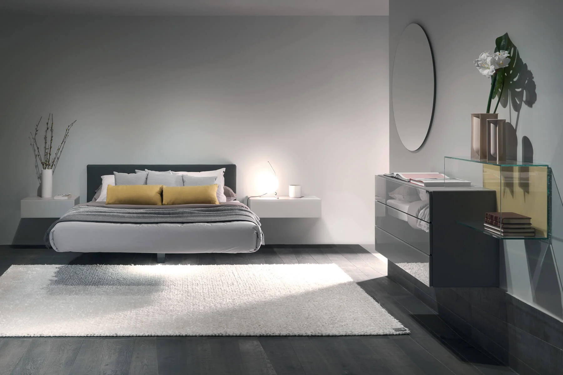 Lago Fluttua Bed Upholstered Headrest