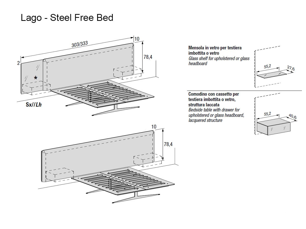 LAGO Steel Free Bed