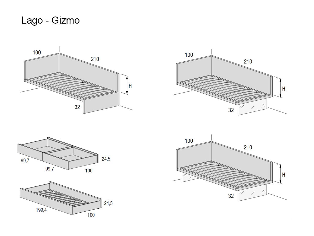 Lago Gizmo Single Bed