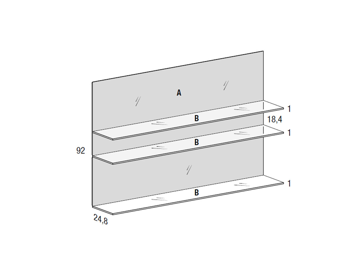 Lago Glasserie Shelf