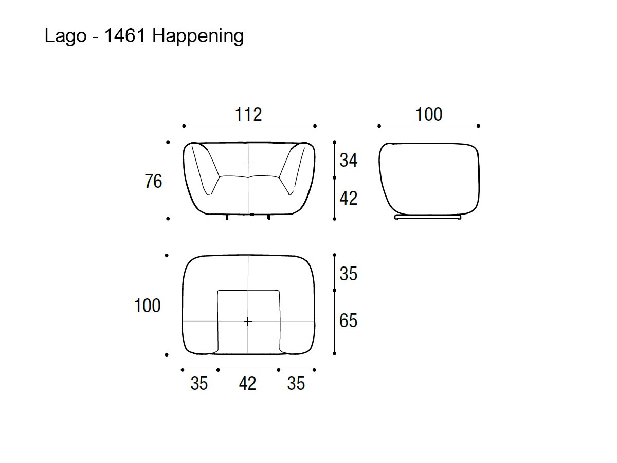 Lago Happening 1461 Armchair