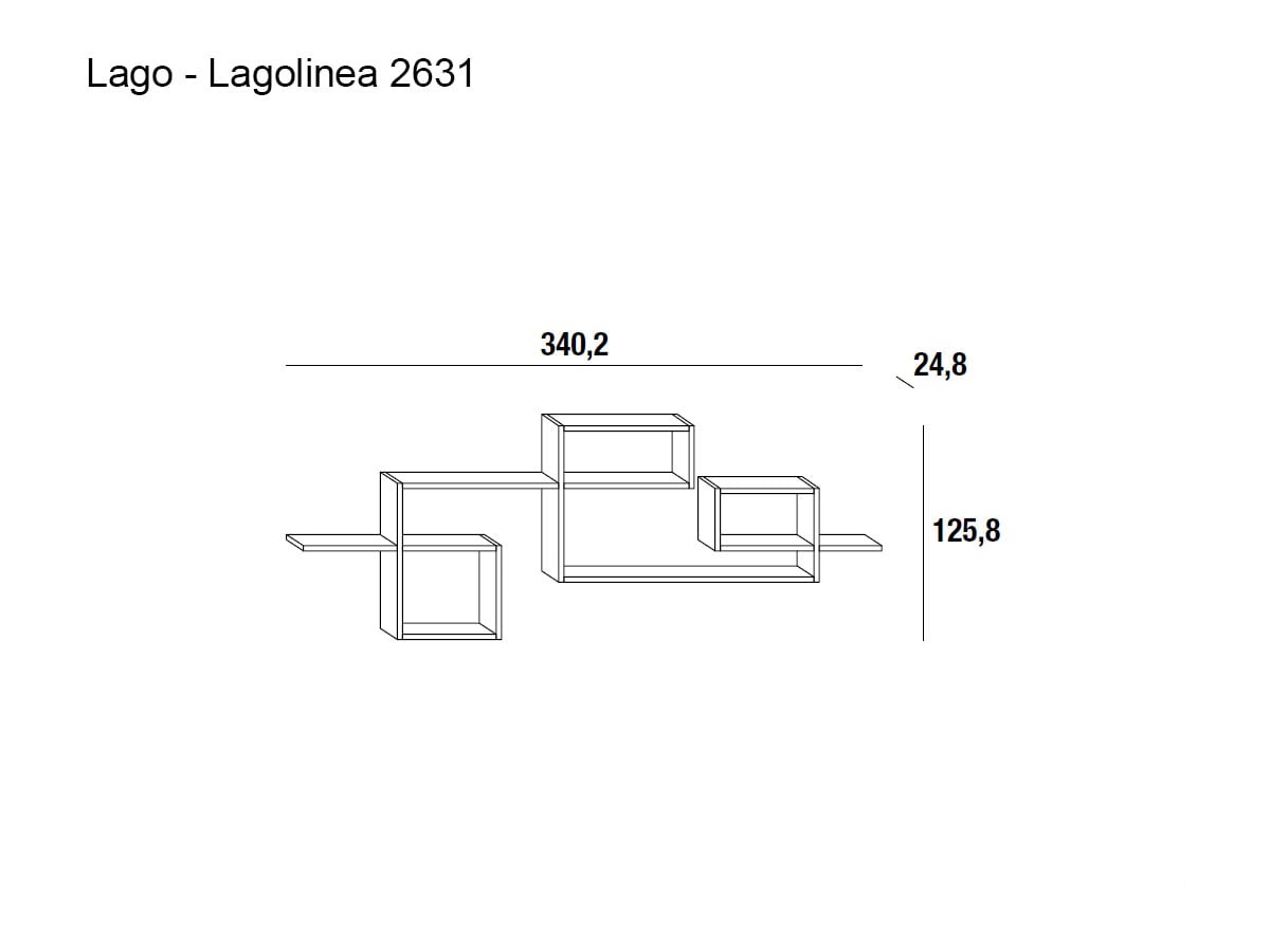 Lago Lagolinea Bookshelf System 2631