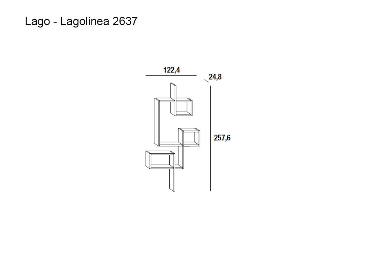 Lago Lagolinea Bookshelf System 2637