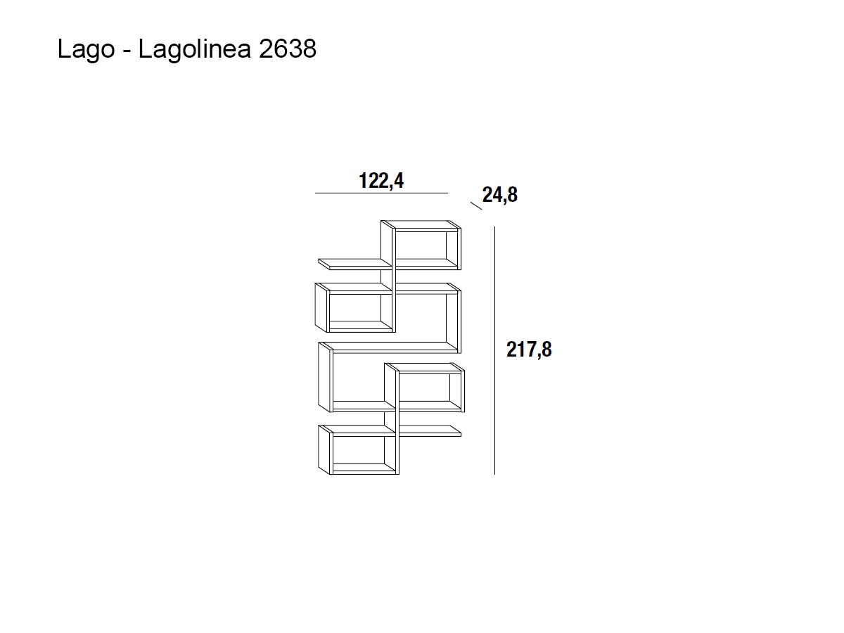 Lago Lagolinea Bookshelf System 2638