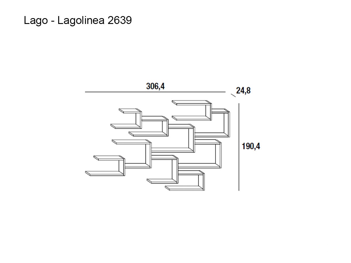 Lago Lagolinea Bookshelf System 2639