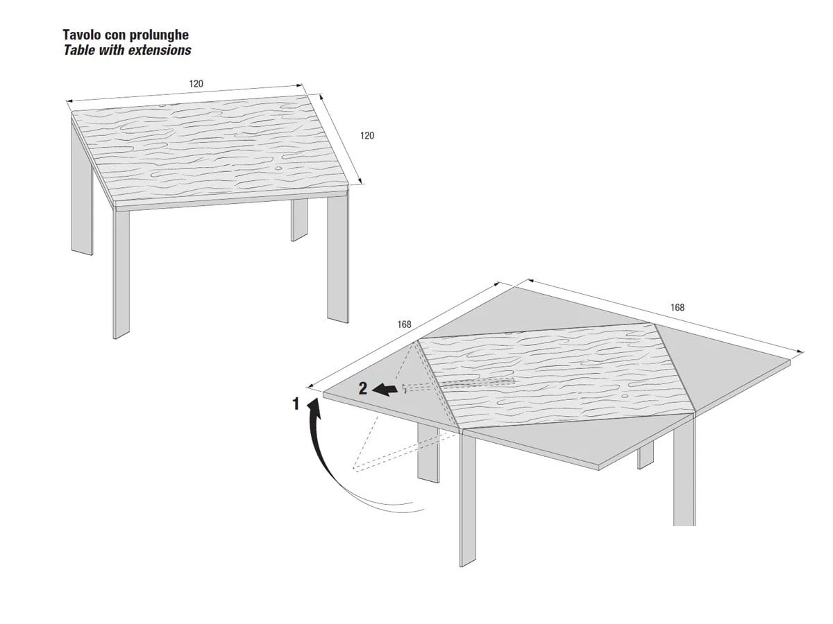Lago Loto Table Natural Wildwood Top White
