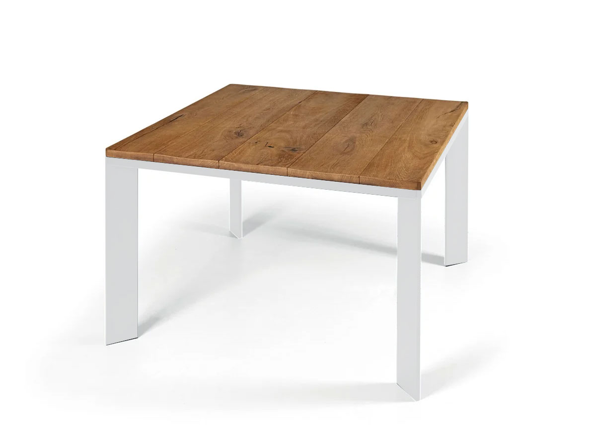 Lago Loto Table Natural Wildwood Top White