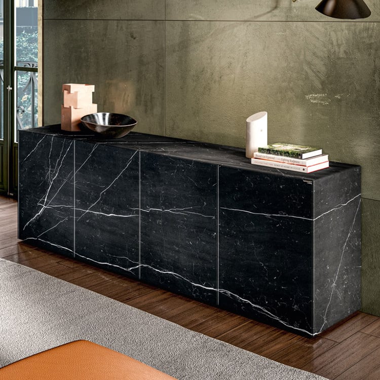Lago Materia Sideboard 100703 Matt Xglass Marquina