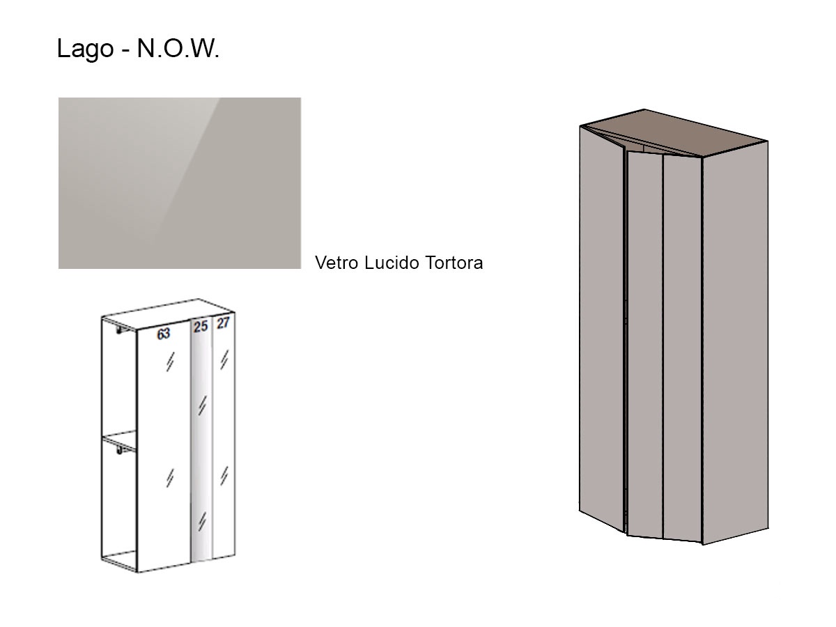 Lago N O W 2 L 112 Tortora Cabinet Doors Cm