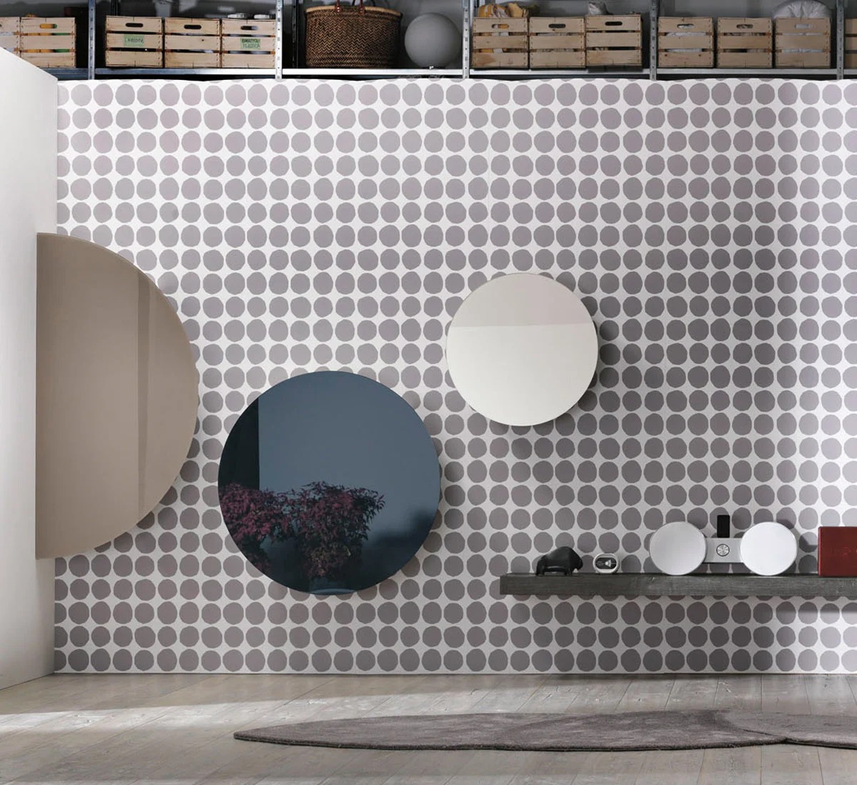 Lago Punto Wall Mirror With Storage O 99 Cm White