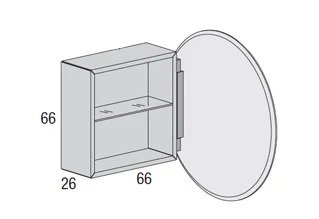 Lago Punto Wall Mirror With Storage O 99 Cm White