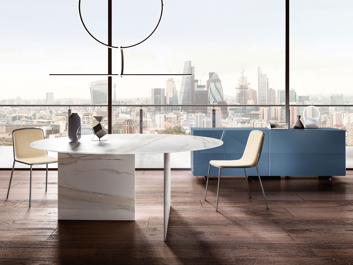 Lago Stratum Xglass Round Table