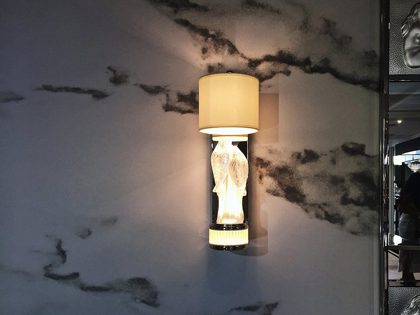 Lalique 2 Perruches Wall Lamp