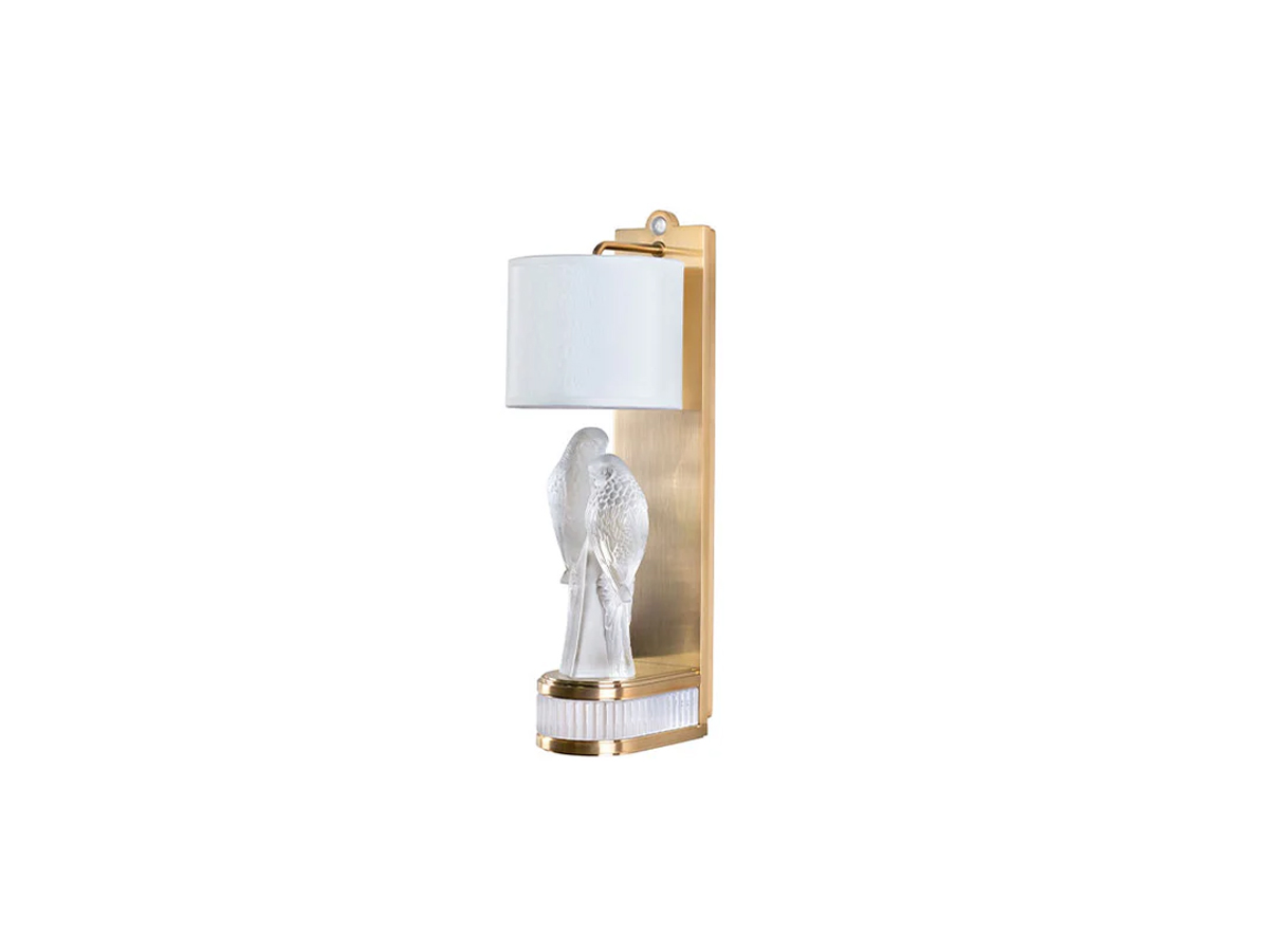 Lalique 2 Perruches Wall Lamp