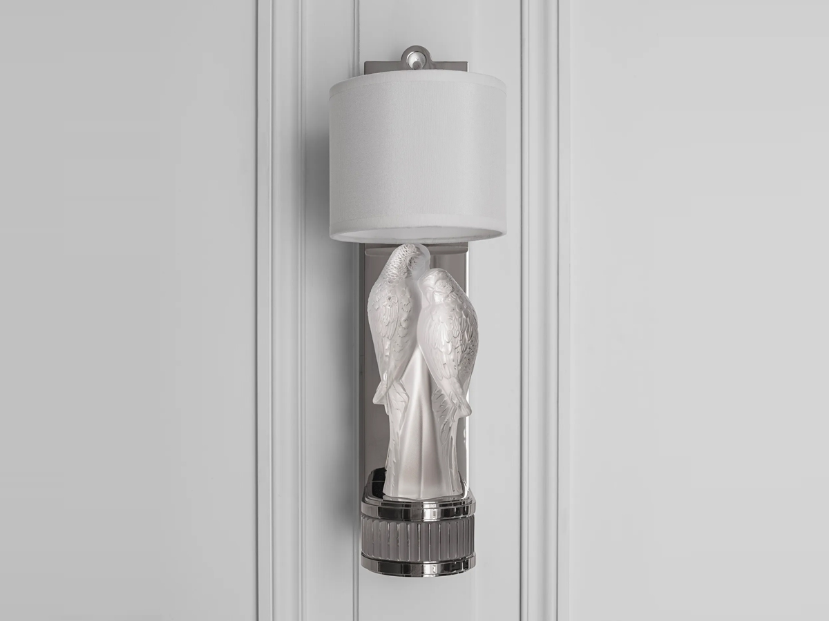 Lalique 2 Perruches Wall Lamp