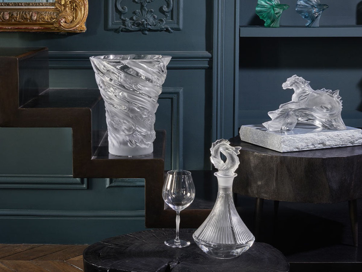 Lalique 2 Poissons Decanter