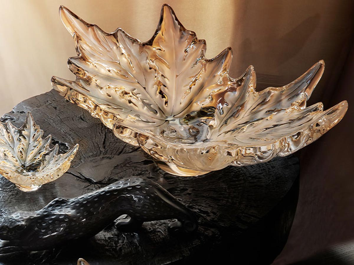 Lalique Champs Elysees Bowl Gold Luster