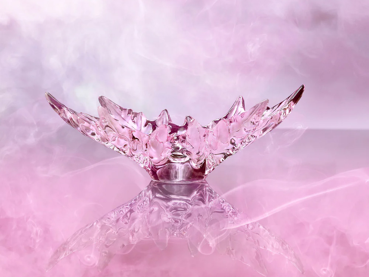 Lalique Champs Elysees Bowl Pink Luster