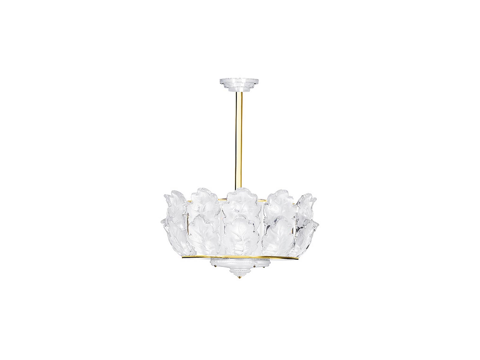 Lalique Chene Chandelier Suspension Lamp