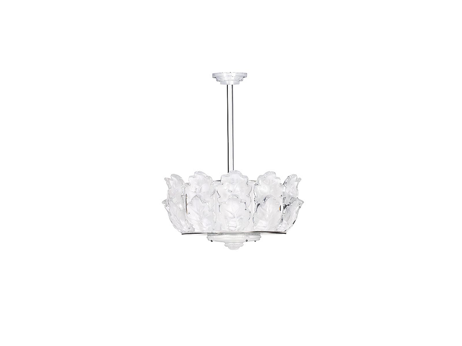 Lalique Chene Chandelier Suspension Lamp
