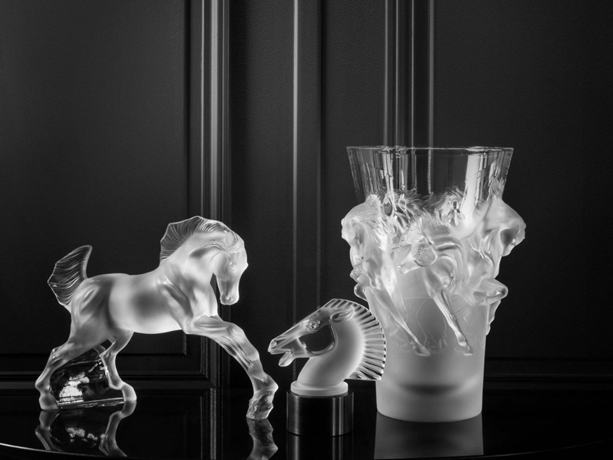 Lalique Equus Vase