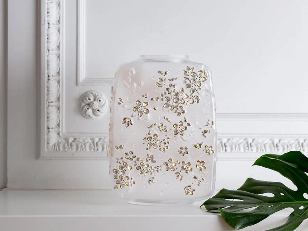 Lalique Fleurs De Cerisier Vase
