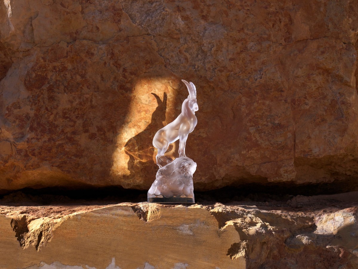 Lalique Ibex Sculpture