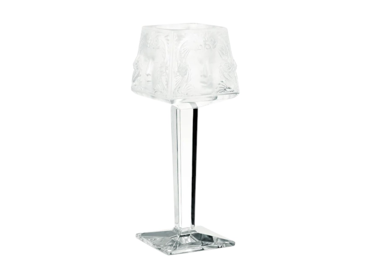 Lalique Masque De Femme On Foot Votive Candleholder
