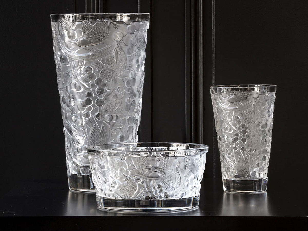 Lalique Merles Et Raisins Bowl