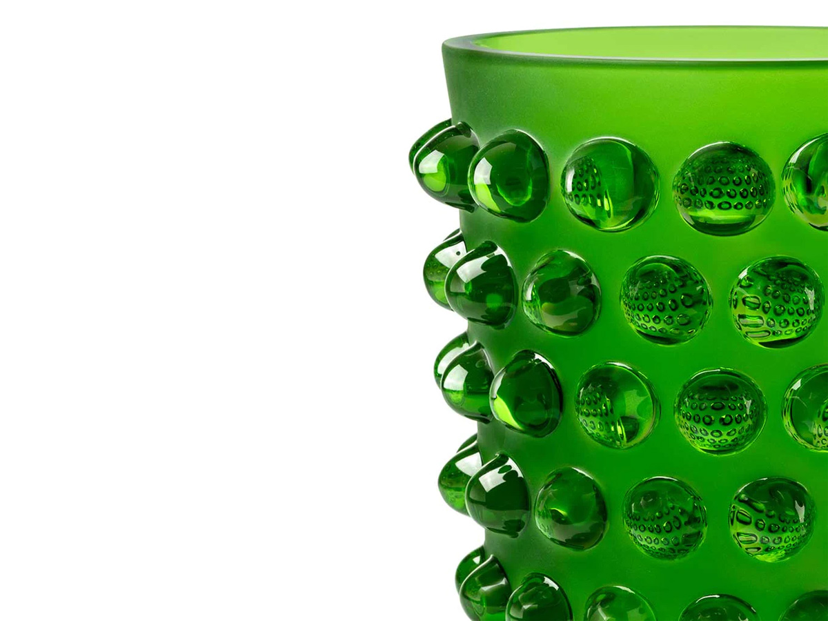 Lalique Mossi Amazon Green Vase