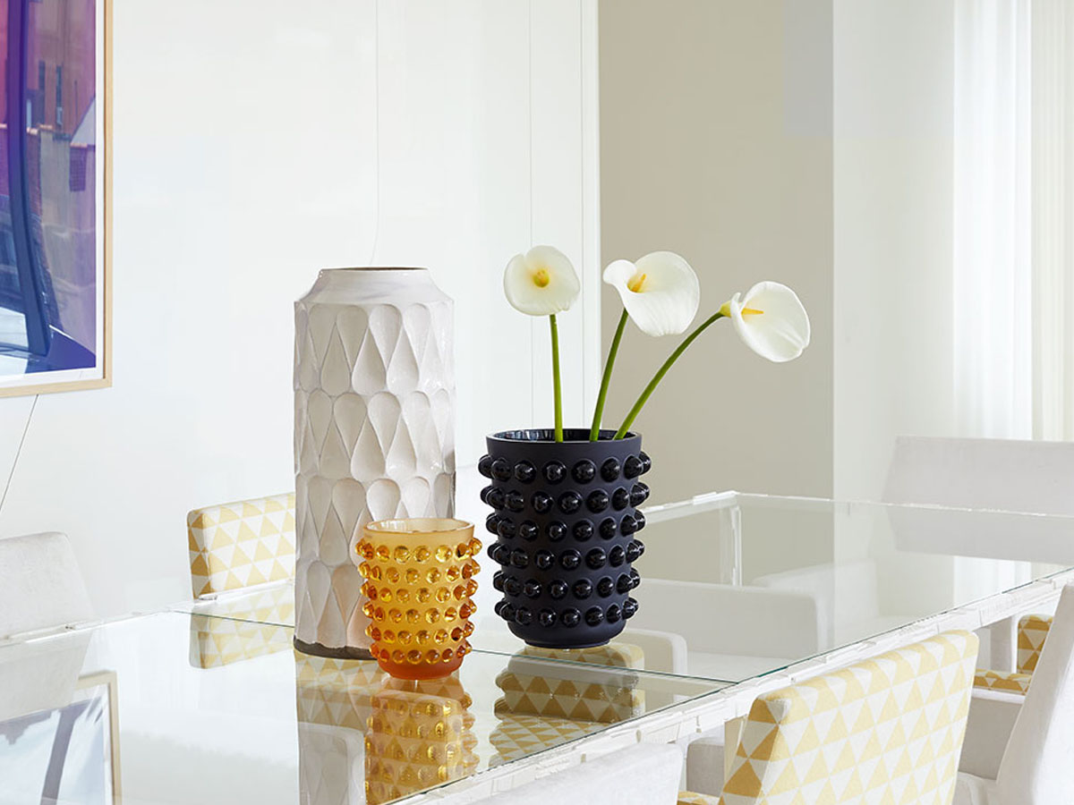 Lalique Mossi Amber Vase