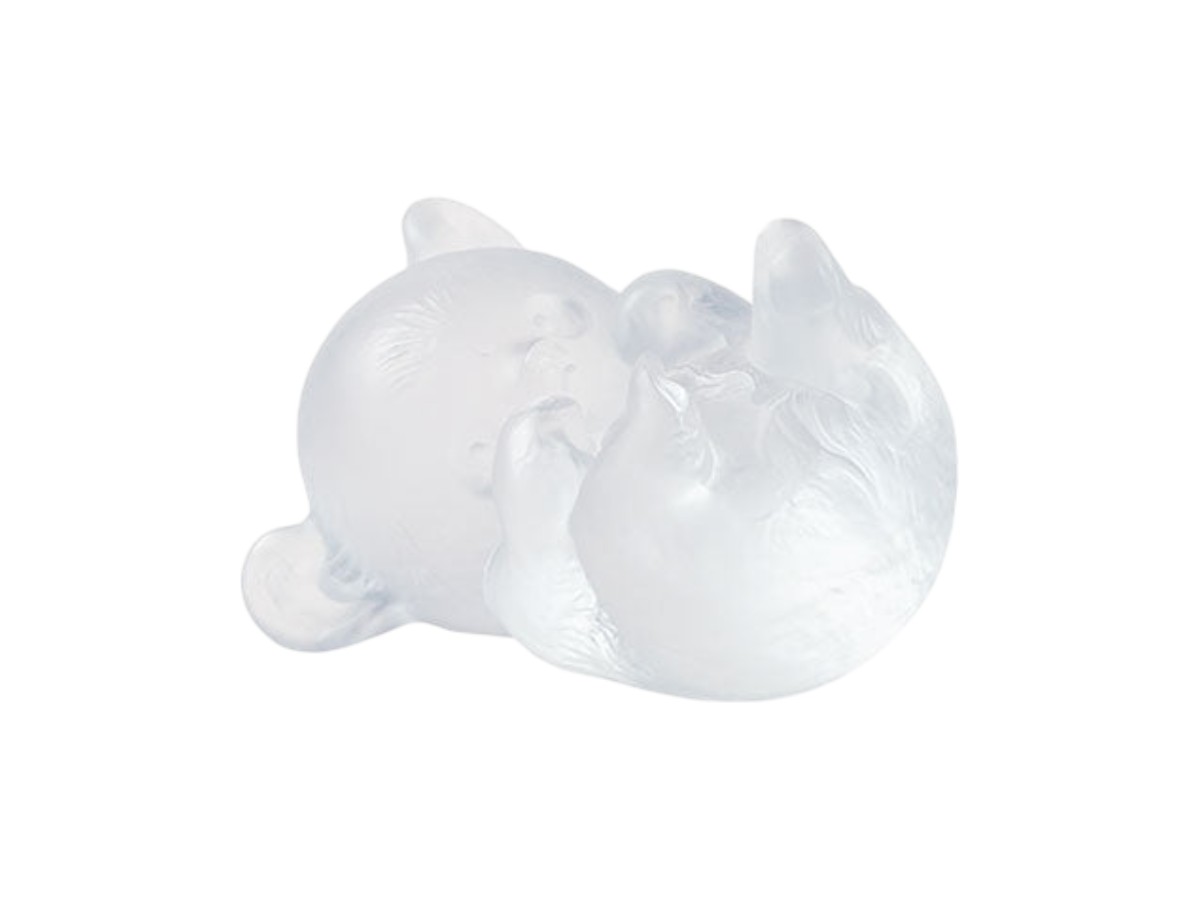 Lalique Small Panda Lying Decorative Object